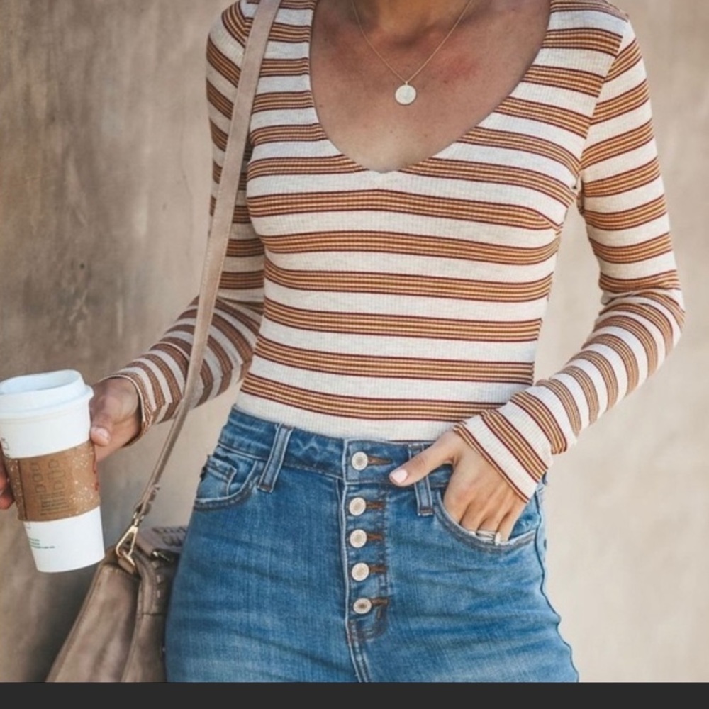 VICI striped bodysuit